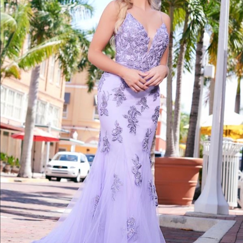 COPY - Stunning Panoply Orchid Mermaid PROM DRESS 8 Lace